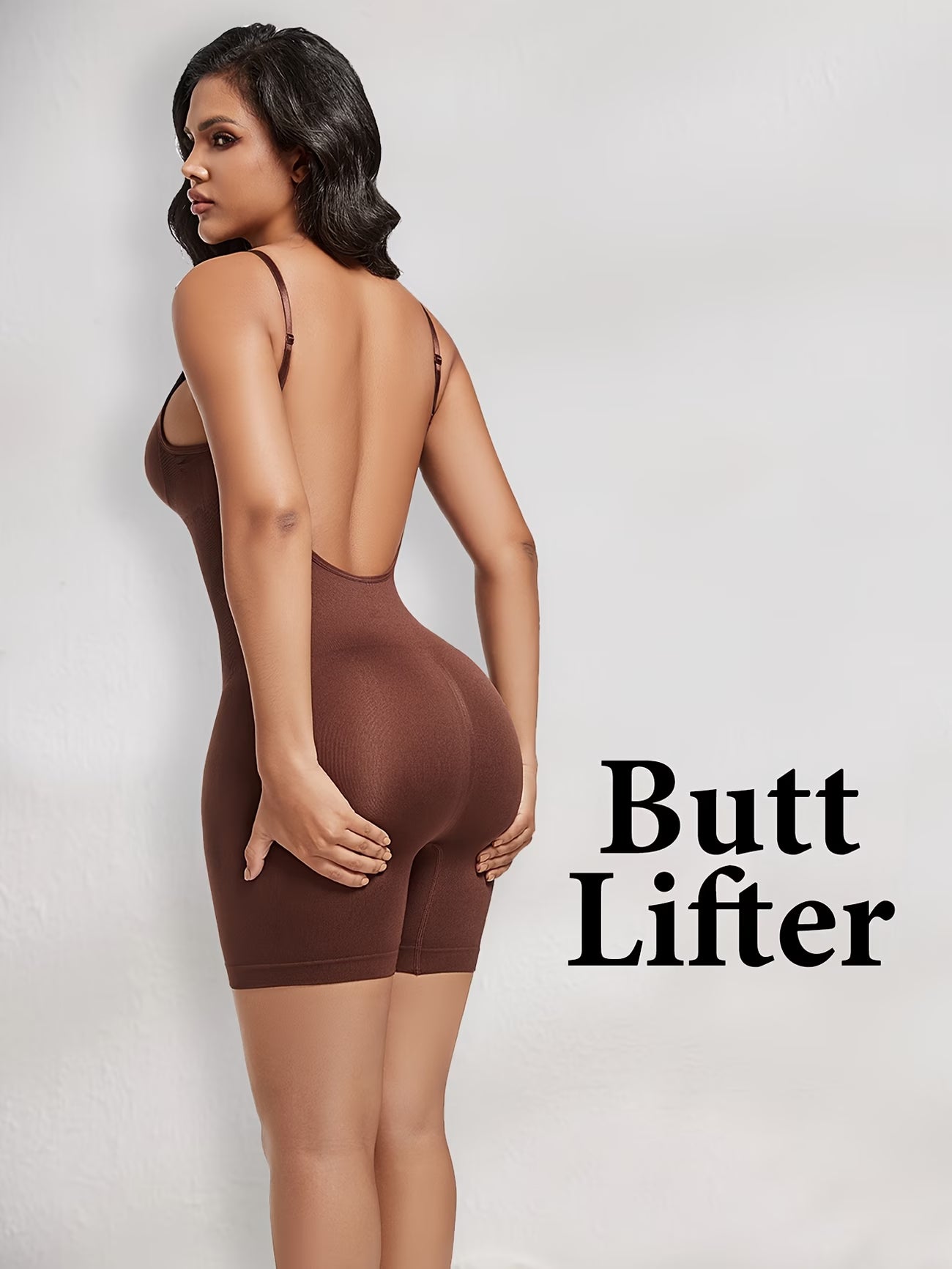 Women Seamless Full Body Shapewear Bodysuit – Tummy Control Slimming Shorts with Waist & Thigh Compression