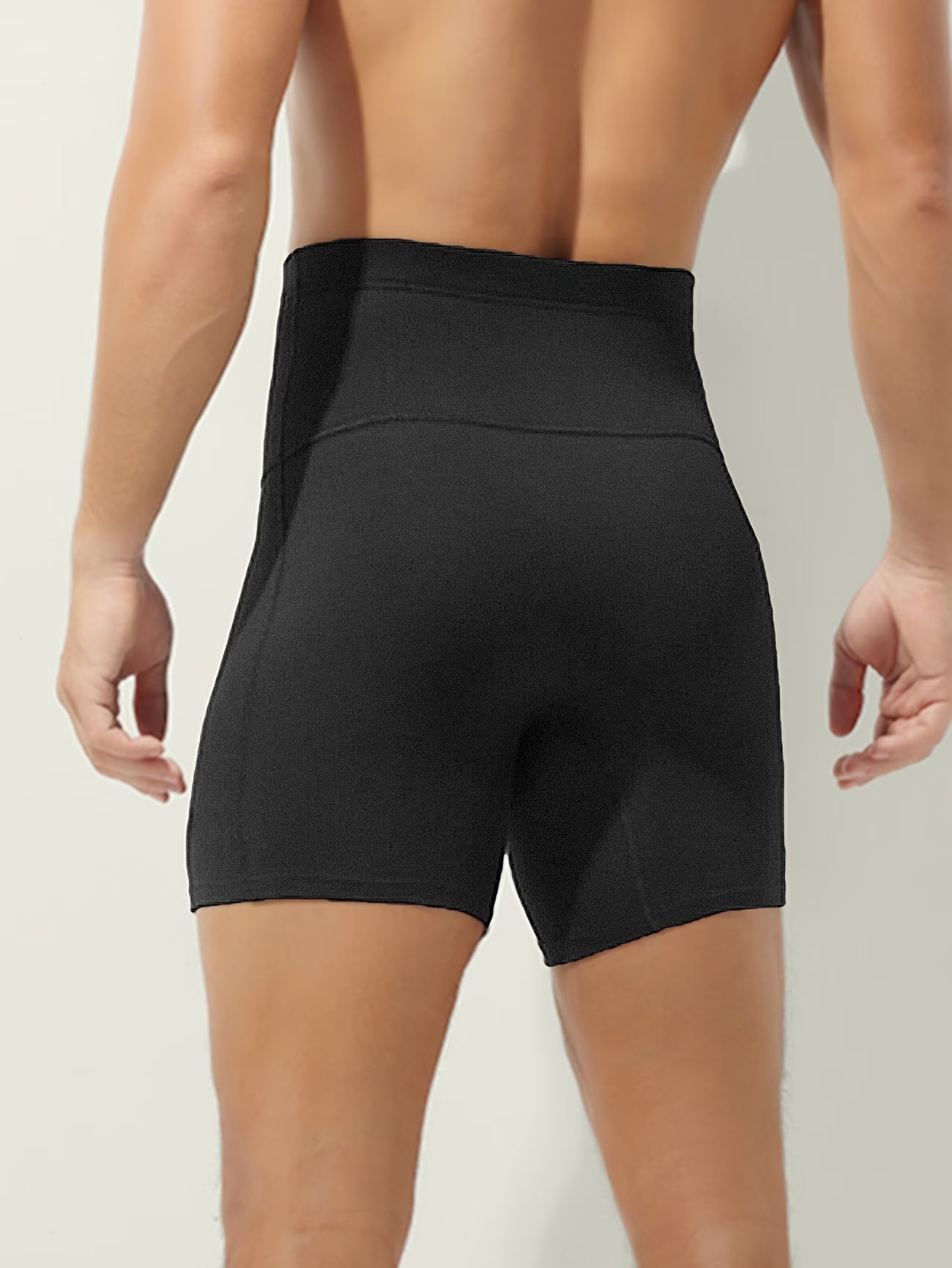 Men High Waist Tummy Control Shapewear Shorts – Slimming Compression Body Shaper Boxer for Belly Fat & Waist Support