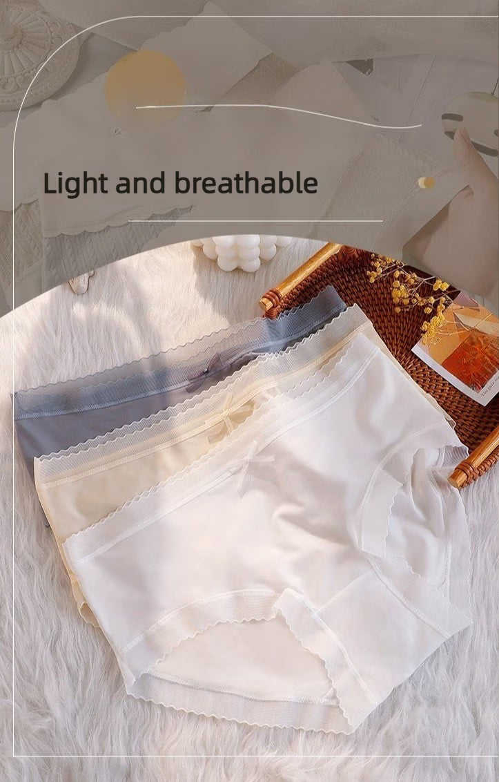 Elegant Seamless Women Panties | Ultra-Soft Breathable Mid-Waist Stretch Underwear for Daily Wear(PACK OF 3)