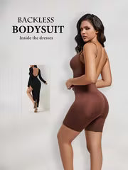 Women Seamless Full Body Shapewear Bodysuit – Tummy Control Slimming Shorts with Waist & Thigh Compression