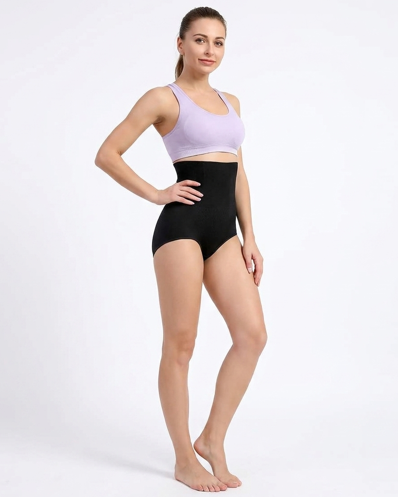 Seamless High-Waist Tummy Control Panties – Ultra-Breathable Body Shaper & Slimming Underwear for Women