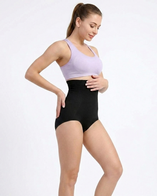 Seamless High-Waist Tummy Control Panties – Ultra-Breathable Body Shaper & Slimming Underwear for Women