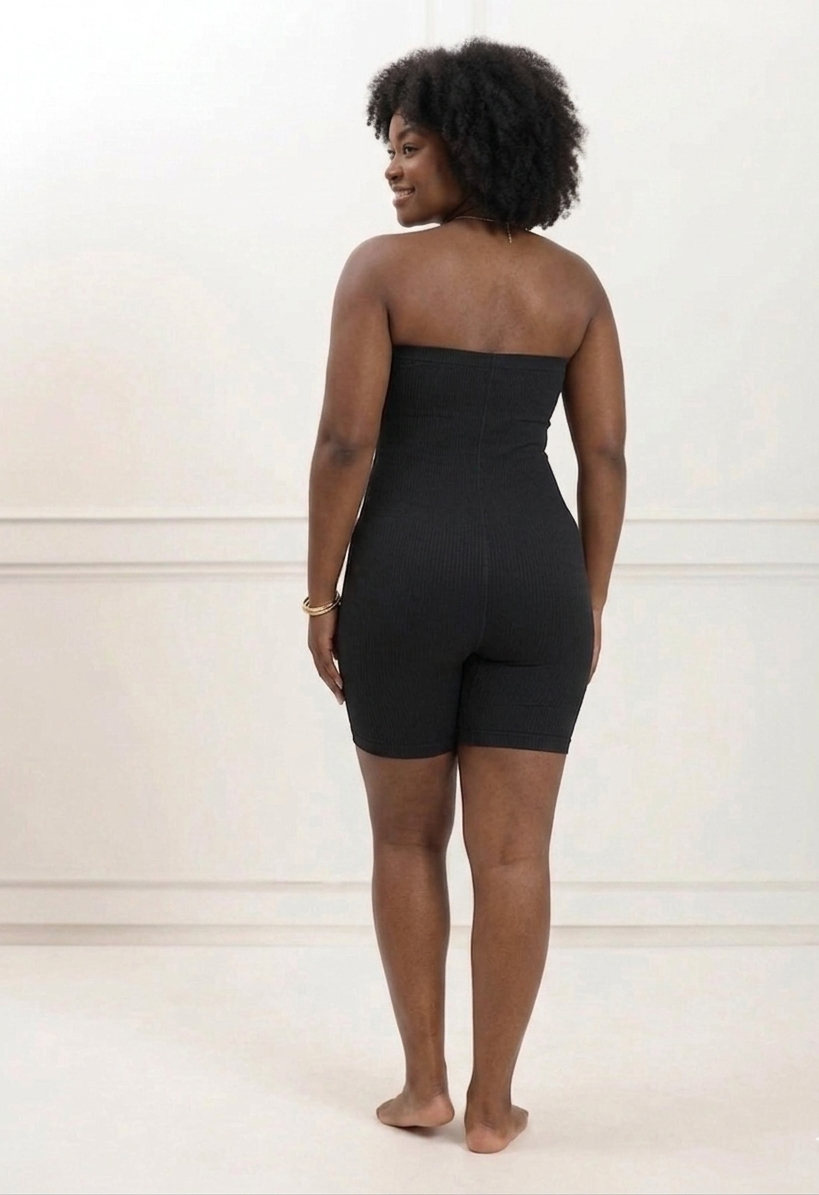 Women Strapless Full Body Shapewear Bodysuit – High Waist Tummy Control Slimming Shorts for Waist, Belly & Thigh Shaping