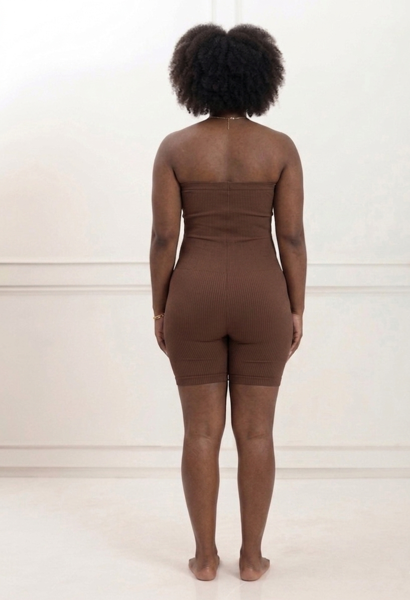 Women Strapless Full Body Shapewear Bodysuit – High Waist Tummy Control Slimming Shorts for Waist, Belly & Thigh Shaping